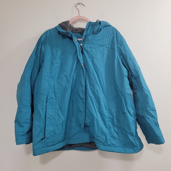 L.L. Bean Women's Winter Warmer Jacket mallard teal 2X - Picture 2 of 5